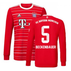 2022-2023 Bayern Munich BECKENBAUER 5 Home Long Sleeve Home Shirt