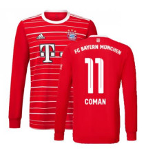 2022-2023 Bayern Munich COMAN 11 Home Long Sleeve Home Replica Shirt