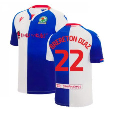 Blackburn Rovers Brereton Diaz 22 Home White And Blue Authentic 2022-23 Jersey