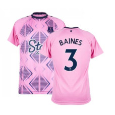 Everton Away BAINES 3 Pink Authentic 2022-23 Jersey