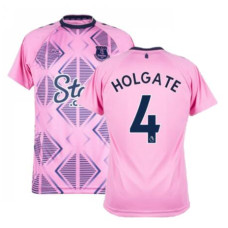 Everton Away HOLGATE 4 Pink Authentic 2022-23 Jersey