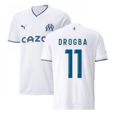 Marseille Home DROGBA 11 White Authentic 2022-23 Jersey