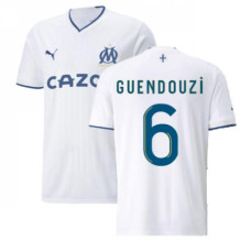 Marseille Home GUENDOUZI 6 White Authentic 2022-23 Jersey