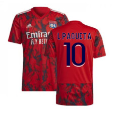 Olympique Lyon Away L PAQUETA 10 Red Authentic 2022-23 Jersey