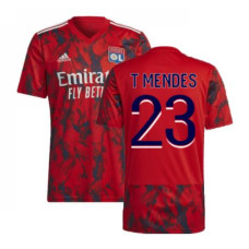 Olympique Lyon Away T MENDES 23 Red Authentic 2022-23 Jersey