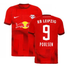Red Bull Leipzig Away Poulsen 9 Red Authentic 2022-23 Jersey