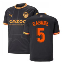 Valencia Away Gabriel 5 Black Replica 2022-23 Jersey