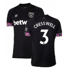 West Ham Away Cresswell 3 Black Authentic 2022-23 Jersey