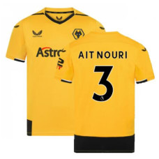 Wolves Home AIT NOURI 3 Yellow Replica 2022-23 Jersey