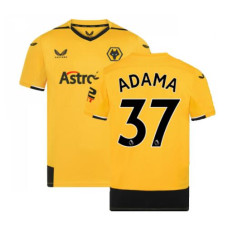 Wolves Home Adama 37 Yellow Authentic 2022-23 Jersey
