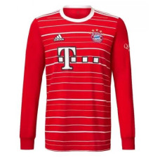 Youth CUSTOM 2022-2023 Bayern Munich Home Long Sleeve Home Replica Shirt