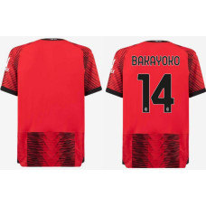 2023/24 AC Milan 14 - Bakayoko Home Red And Black Replica Jersey