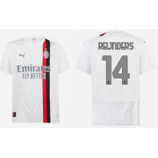 2023/24 AC Milan 14 - Reijnders Away White Authentic Jersey