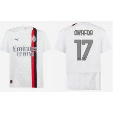 2023/24 AC Milan 17 - Okafor Away White Authentic Jersey