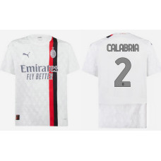2023/24 AC Milan 2 - Calabria Away White Authentic Jersey