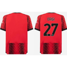 2023/24 AC Milan 27 - Origi Home Red And Black Replica Jersey