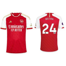 2023/24 Arsenal NELSON 24 Home Red Authentic Jersey