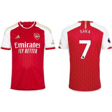 2023/24 Arsenal SAKA 7 Home Red Authentic Jersey